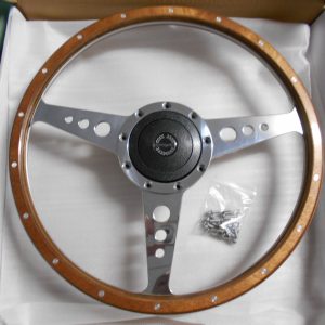 SPRINGALEX – WOODRIM STEERING WHEEL AND BOSS 13″ (Walnut), HILLMAN IMP, SINGER CHAMOIS, SUNBEAM STILETTO