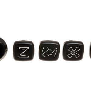 Dash Knob Set (5) Triumph TR5, TR250, TR6 CP/CC – SEE PHOTO