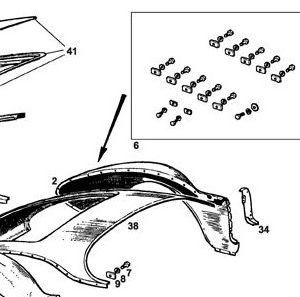 Fitting Kit – Rear Wing (1), MGA